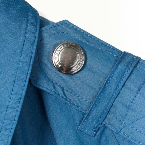 Burberry Brit Blue Double-Breasted Belted Short Rain Coat - Picture 5 of 13